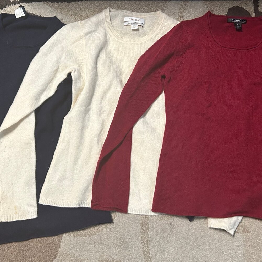 Three Cashmere Sweaters